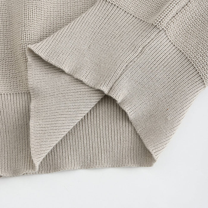 Pull Polo en Maille à Demi-Zip pour Homme | Pull d’Hiver Chaud à Coupe Ample