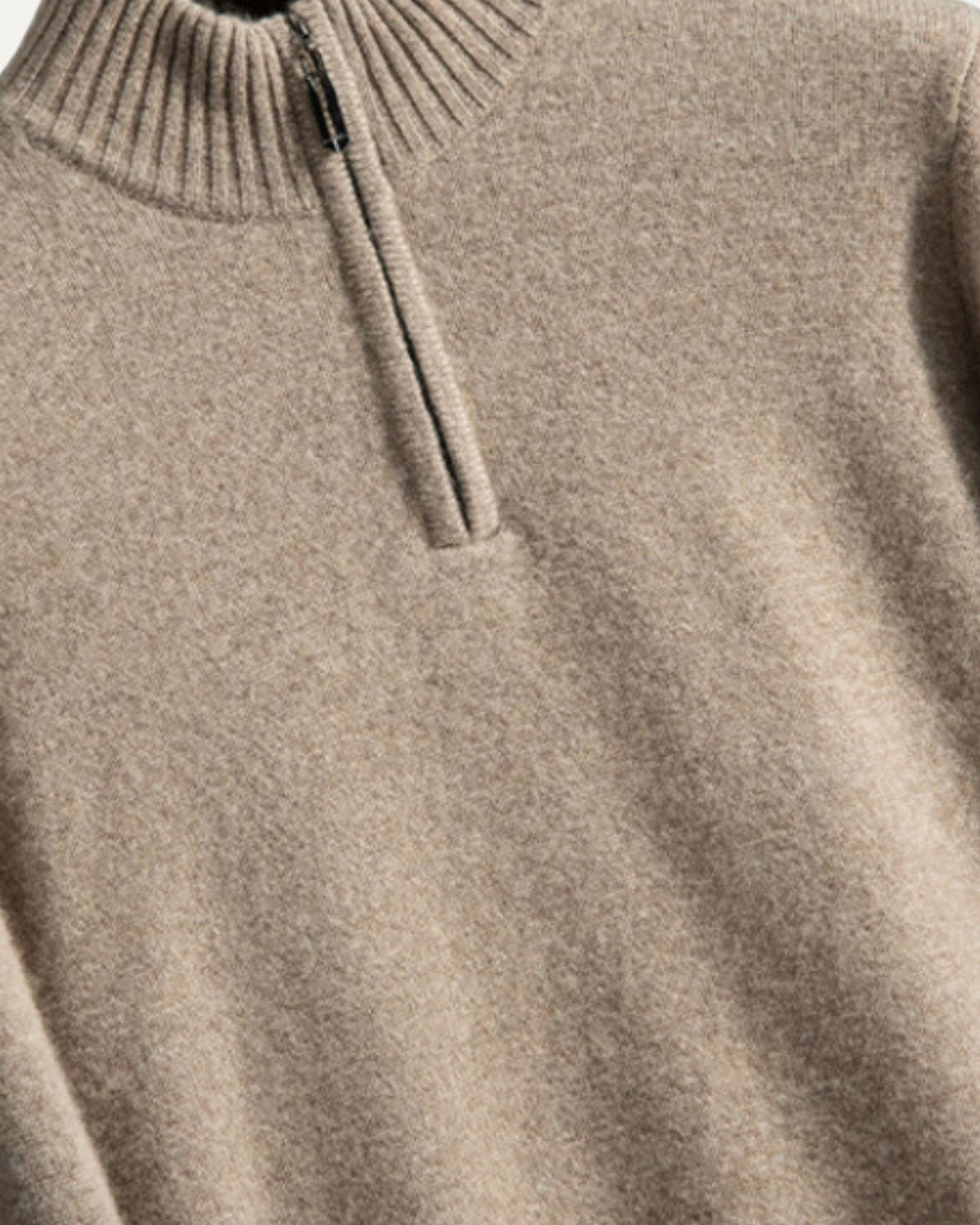 Pull d’Hiver à Demi-Zip pour Homme | Pull en Maille Chaud et Confortable
