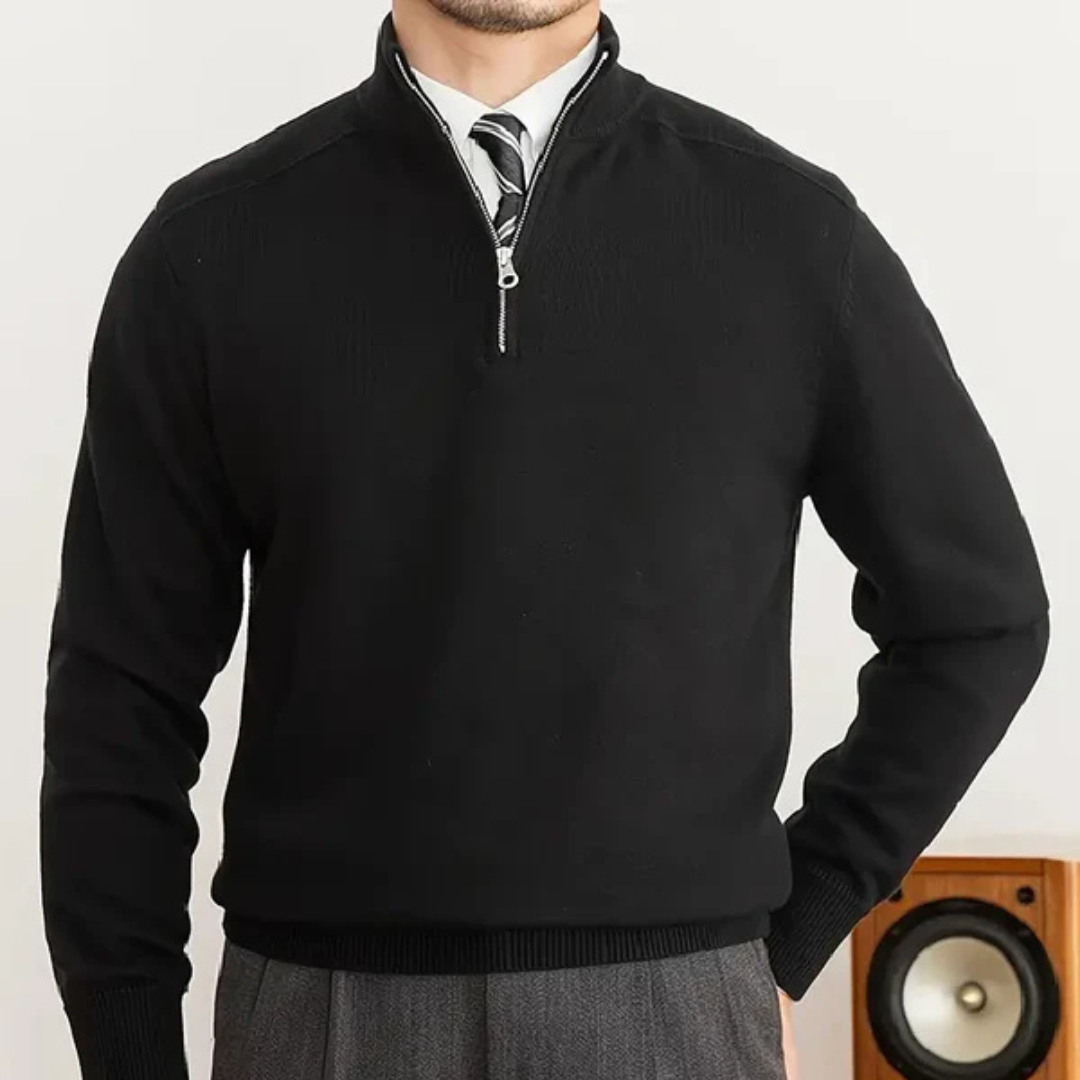 Pull en Maille à Demi-Zip pour Homme | Pull Chaud et Confortable d’Hiver