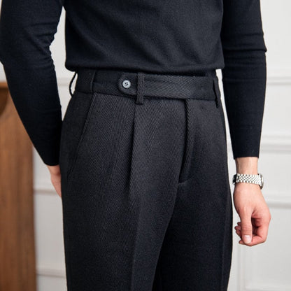 Pantalon de Costume Plissé pour Homme | Pantalon Habillé Slim Fit