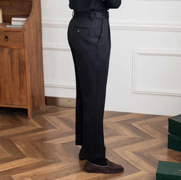 Pantalon de Costume Plissé pour Homme | Pantalon Habillé Slim Fit