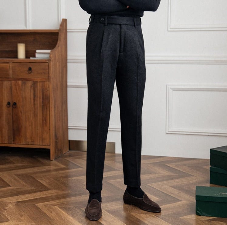 Pantalon de Costume Plissé pour Homme | Pantalon Habillé Slim Fit