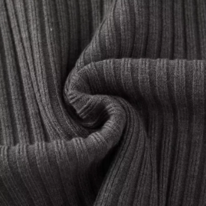 Pull à Col Rabattu en Maille Côtelée à Demi-Zip pour Homme | Pull d’Hiver Chaud
