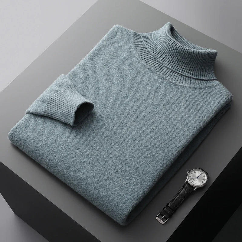 Pull d’Hiver à Col Montant Slim Fit pour Homme | Doux & Confortable