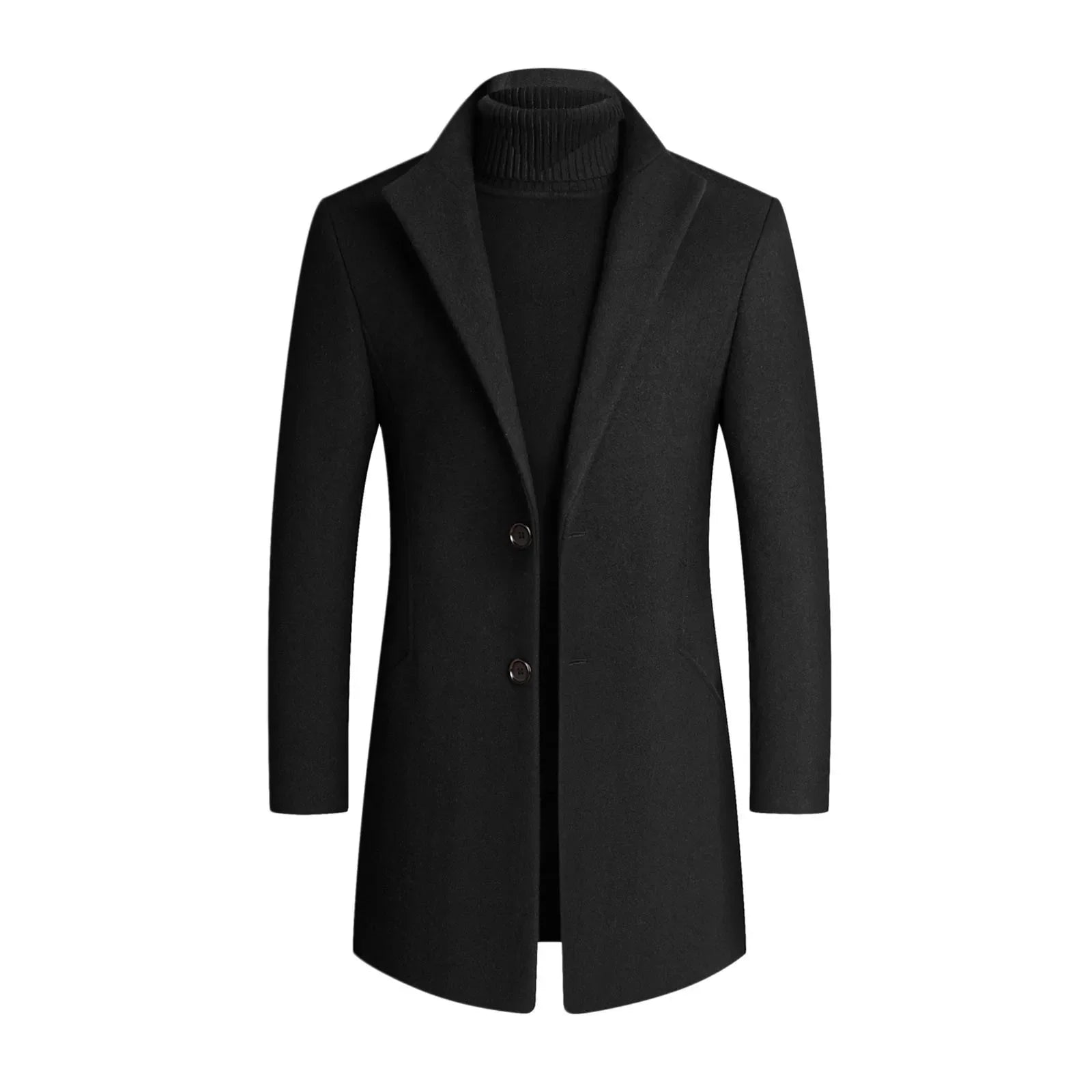 Manteau Long Classique Slim Fit d’Hiver pour Homme | Manteau Chaud