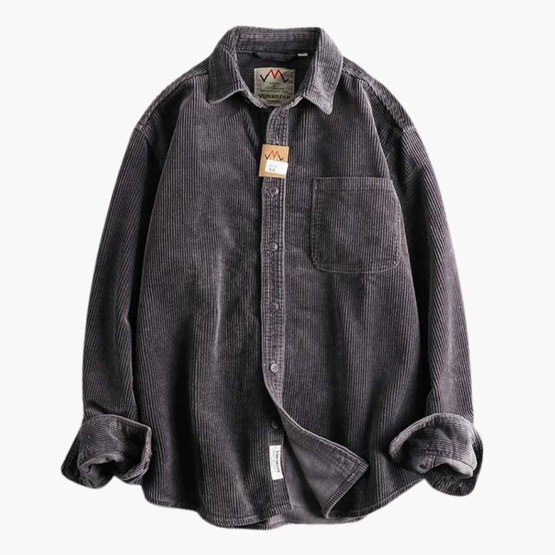 Surchemise à Manches Longues en Velours Côtelé pour Homme | Veste d’Extérieur Chaude