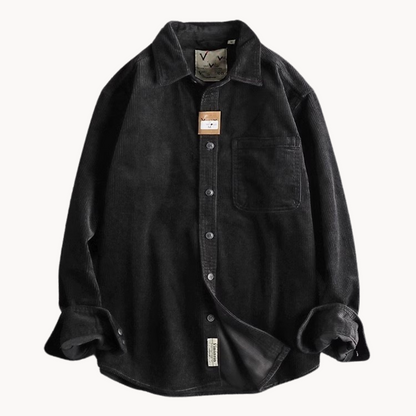 Surchemise à Manches Longues en Velours Côtelé pour Homme | Veste d’Extérieur Chaude