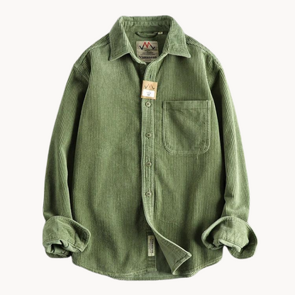 Surchemise à Manches Longues en Velours Côtelé pour Homme | Veste d’Extérieur Chaude
