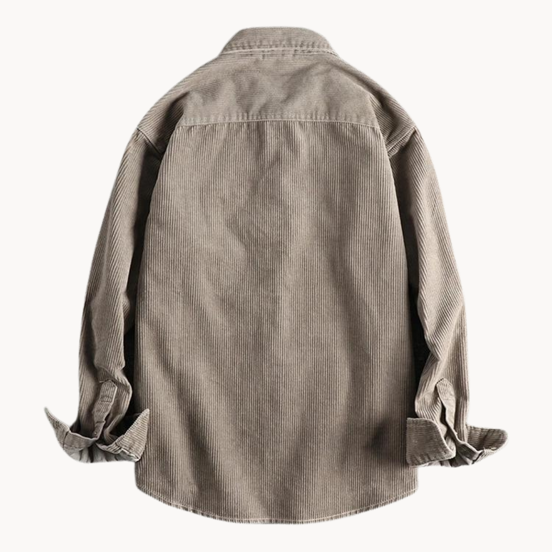Surchemise à Manches Longues en Velours Côtelé pour Homme | Veste d’Extérieur Chaude