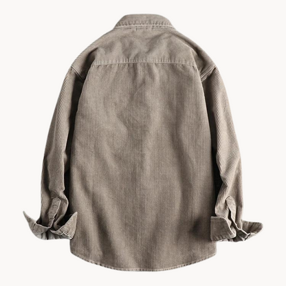 Surchemise à Manches Longues en Velours Côtelé pour Homme | Veste d’Extérieur Chaude