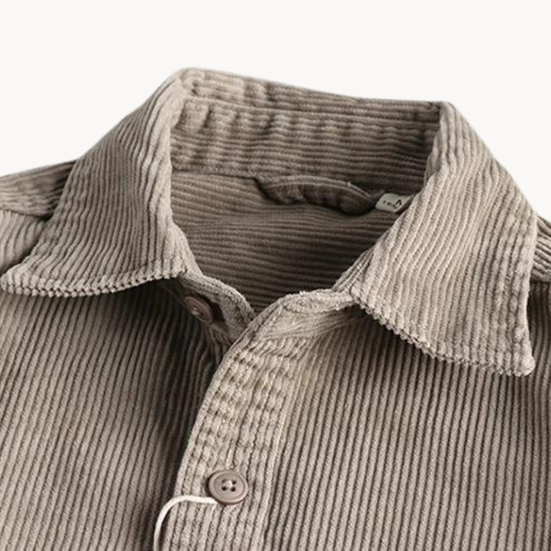 Surchemise à Manches Longues en Velours Côtelé pour Homme | Veste d’Extérieur Chaude