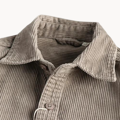 Surchemise à Manches Longues en Velours Côtelé pour Homme | Veste d’Extérieur Chaude