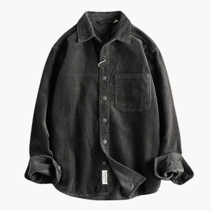 Surchemise à Manches Longues en Velours Côtelé pour Homme | Veste d’Extérieur Chaude