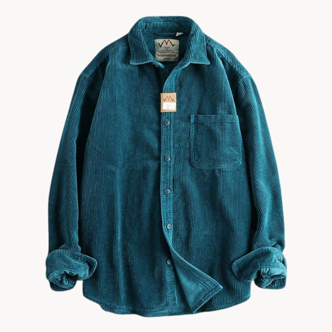 Surchemise à Manches Longues en Velours Côtelé pour Homme | Veste d’Extérieur Chaude