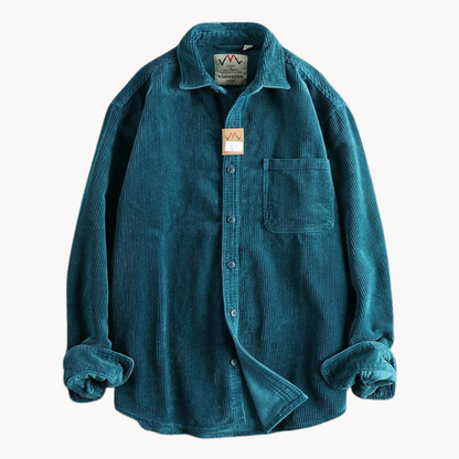 Surchemise à Manches Longues en Velours Côtelé pour Homme | Veste d’Extérieur Chaude