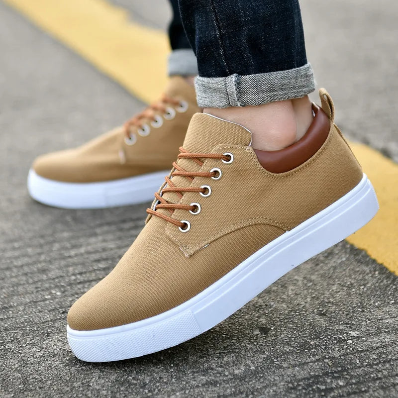 Baskets Décontractées Légères à Lacets pour Homme | Chaussures Confortables en Toile
