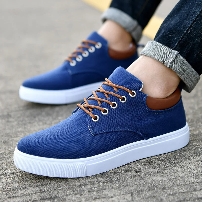 Baskets Décontractées Légères à Lacets pour Homme | Chaussures Confortables en Toile