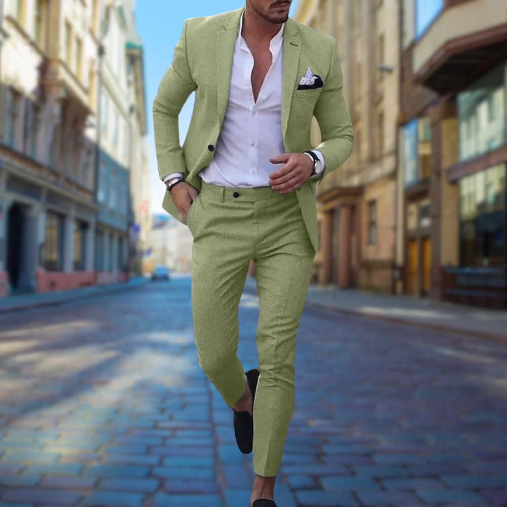 Costume 2 Pièces Slim Fit pour Homme avec Veste et Pantalon | Tenue de Bureau Élégante