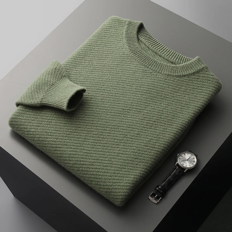 Pull d’Hiver Chaud en Maille à Col Rond pour Homme | Pull d’Hiver Doux