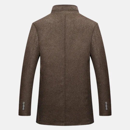 Trench Long d’Hiver à Boutons pour Homme | Manteau Épais Chaud et Élégant