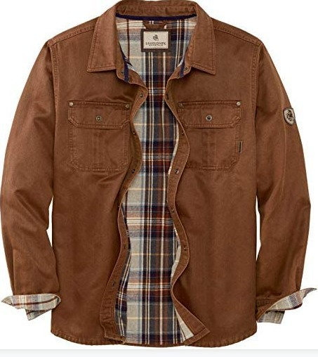 Surchemise à Boutons pour Homme avec Doublure à Carreaux | Veste-Chemise Décontractée d’Hiver